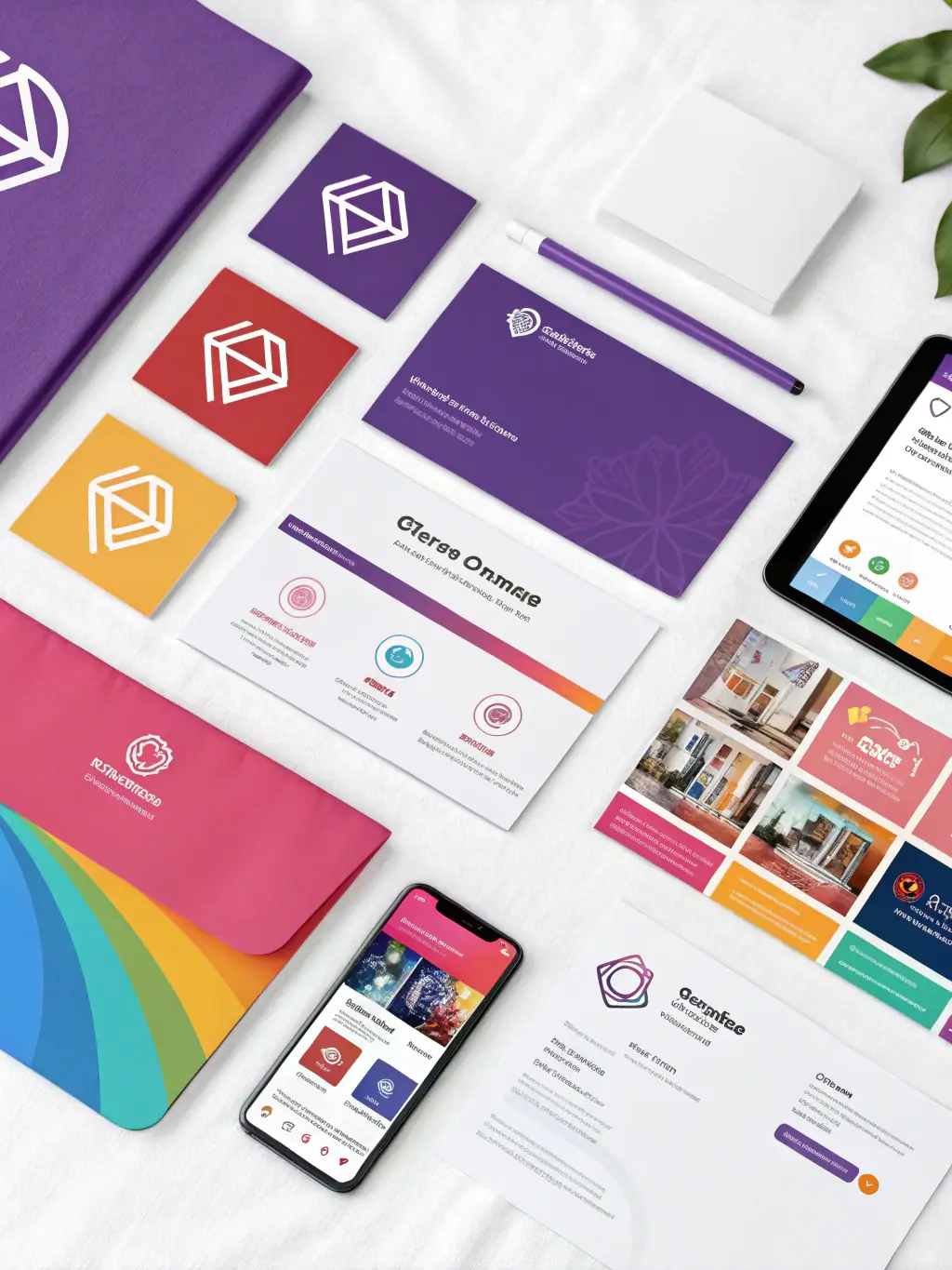 A creative collage showcasing various add-ons and customization options for business cards, such as QR codes, unique paper stocks, and edge painting.